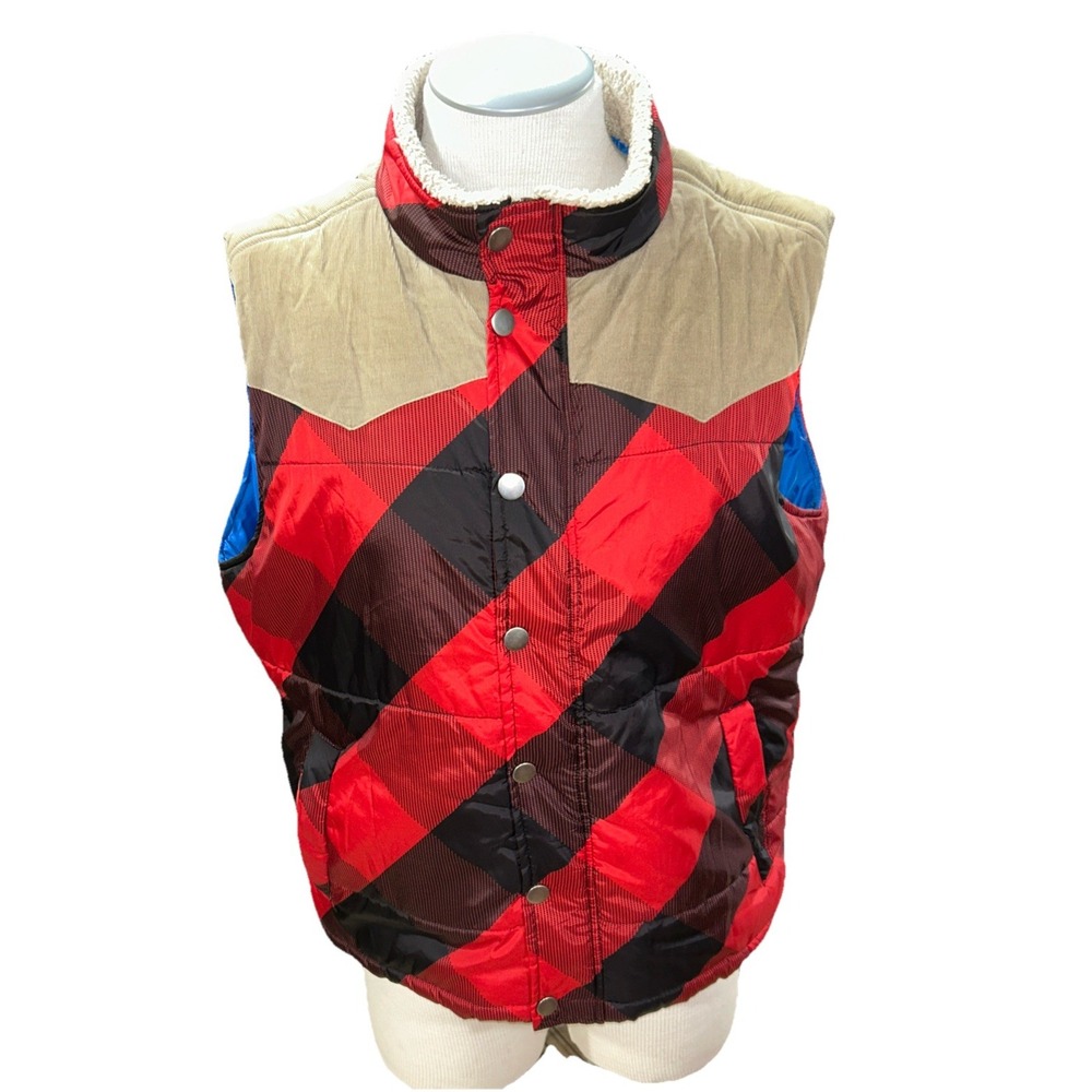 Red Camel Mens Vest XL Red Black Brown Hunting Fishing